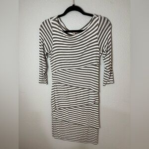 Bailey 44 stripe knit stretchy paneled dress. Size M.
